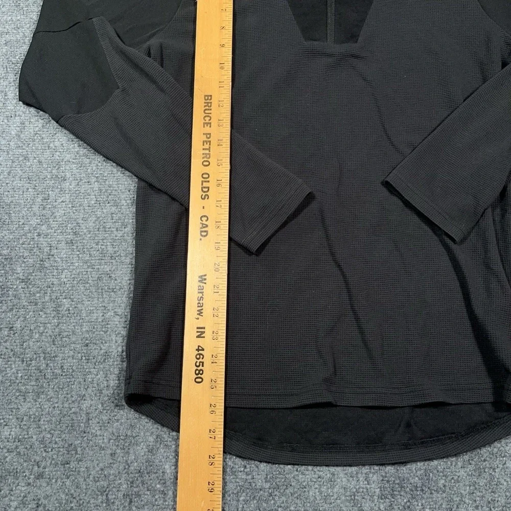 State & Liberty Sweater Mens M Athletic Black Waffle Knit 1/4‎ Zip Performance